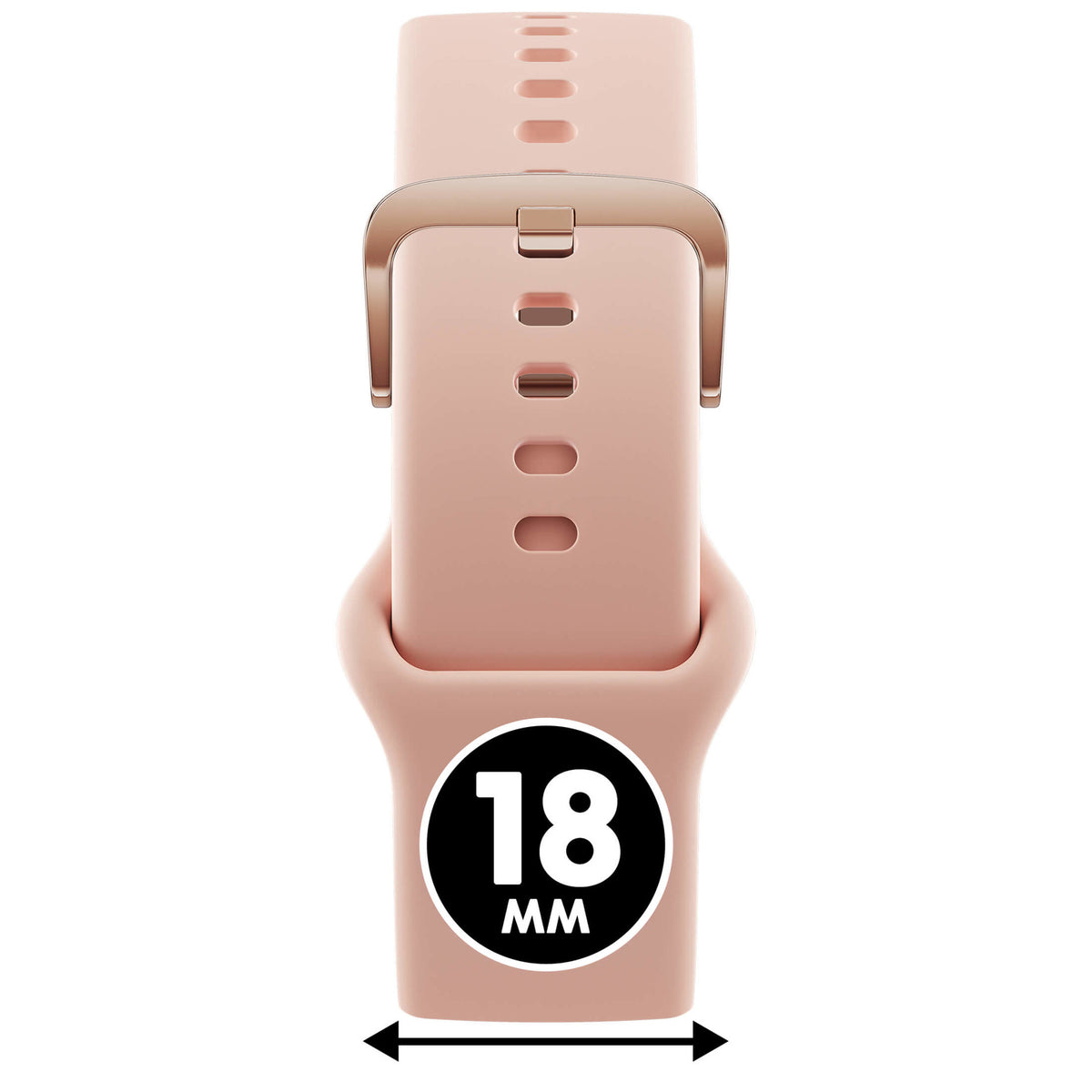 Bracelet de montre Ice-Watch silicone rose Nude 18 mm boucle or rose
