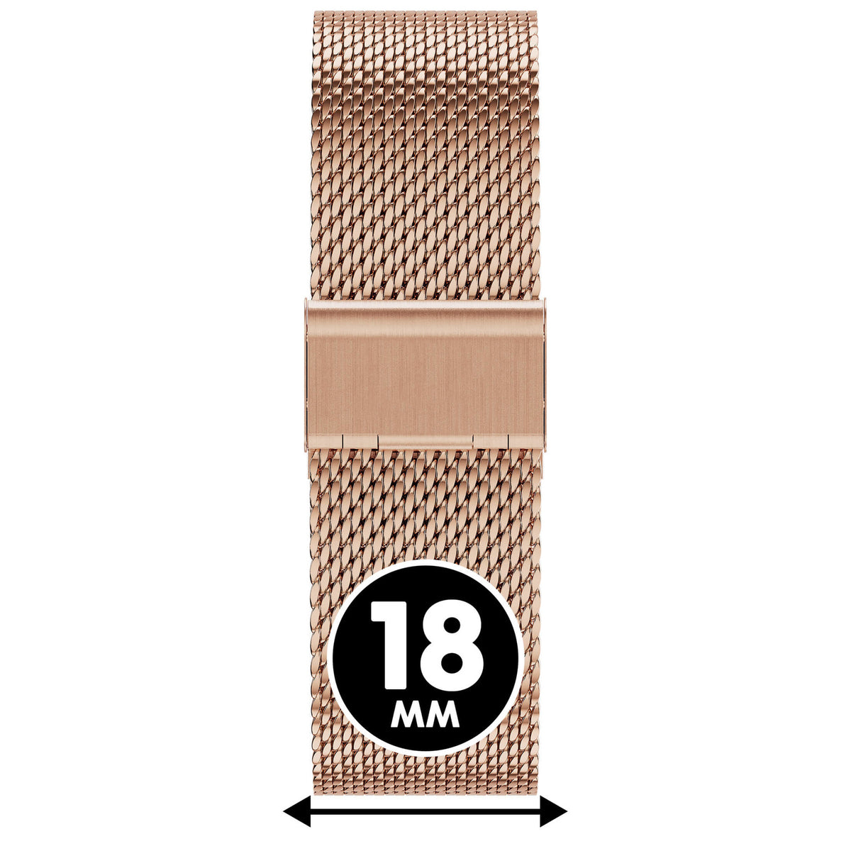 Bracelet de montre Ice-Watch acier inoxydable or rose Milanese Rose Gold 18 mm boucle ardillon