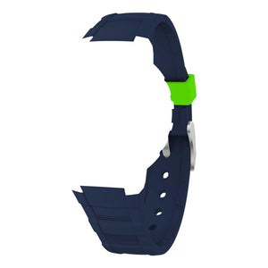 Bracelet de montre Ice-Watch silicone bleu et vert Dress Blue / Neon Green 16,8 mm boucle argentée