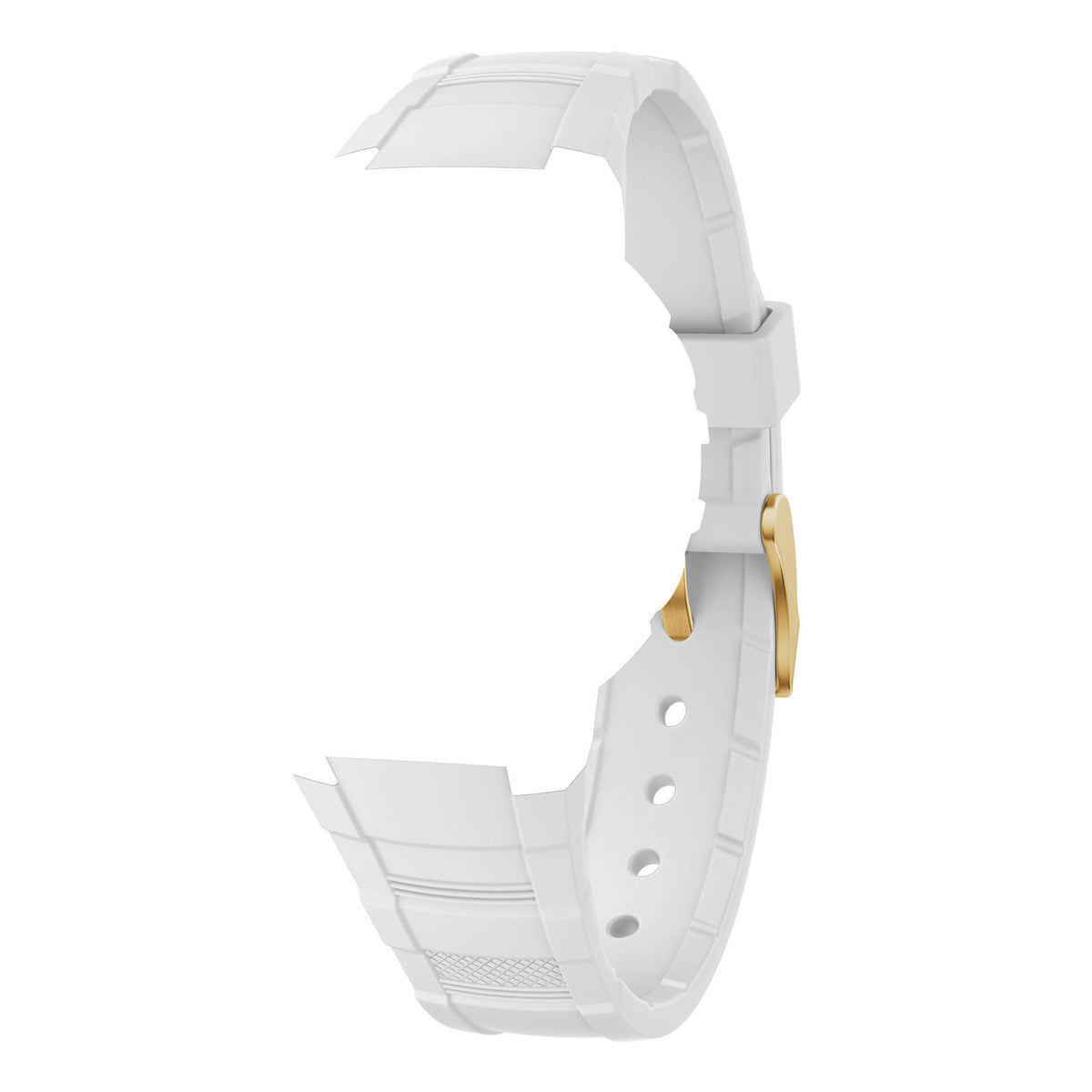 Bracelet de montre Ice-Watch silicone blanc White 16,8 mm boucle dorée