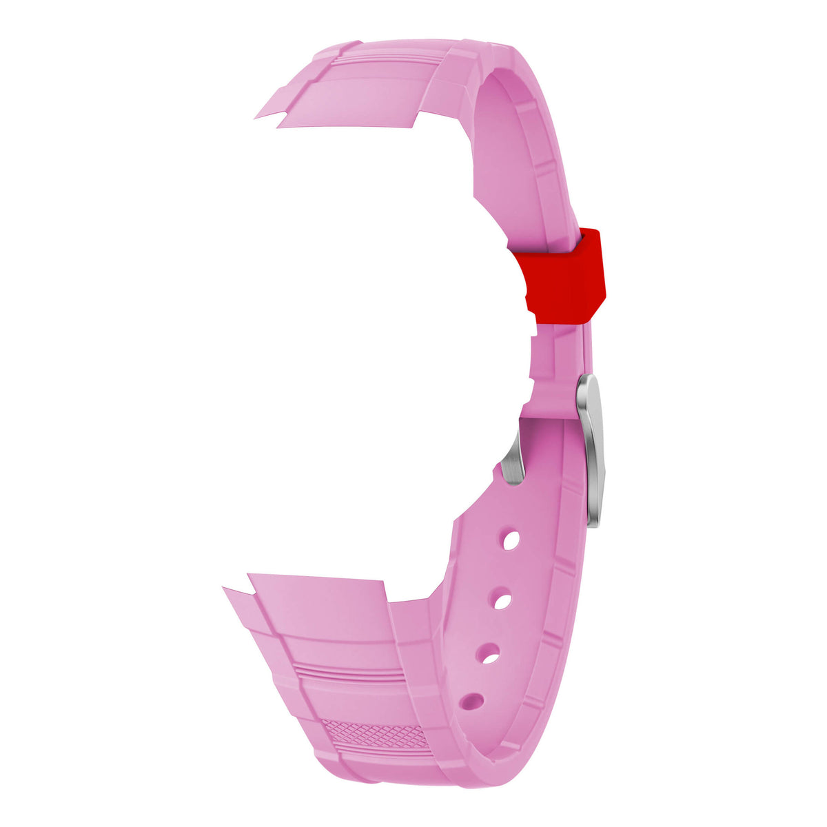 Bracelet de montre Ice-Watch silicone rose et rouge Baby Pink / Red Passion 16,8 mm boucle argentée