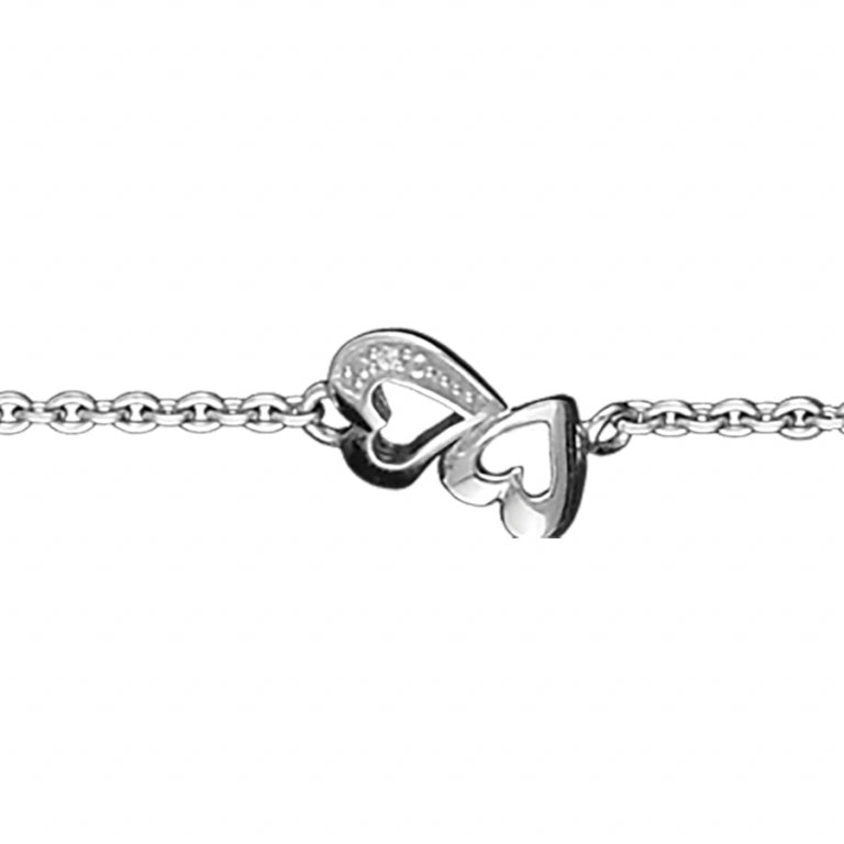 Cut Out Hearts Armbånd – Sølv | Azulin udsigt 2