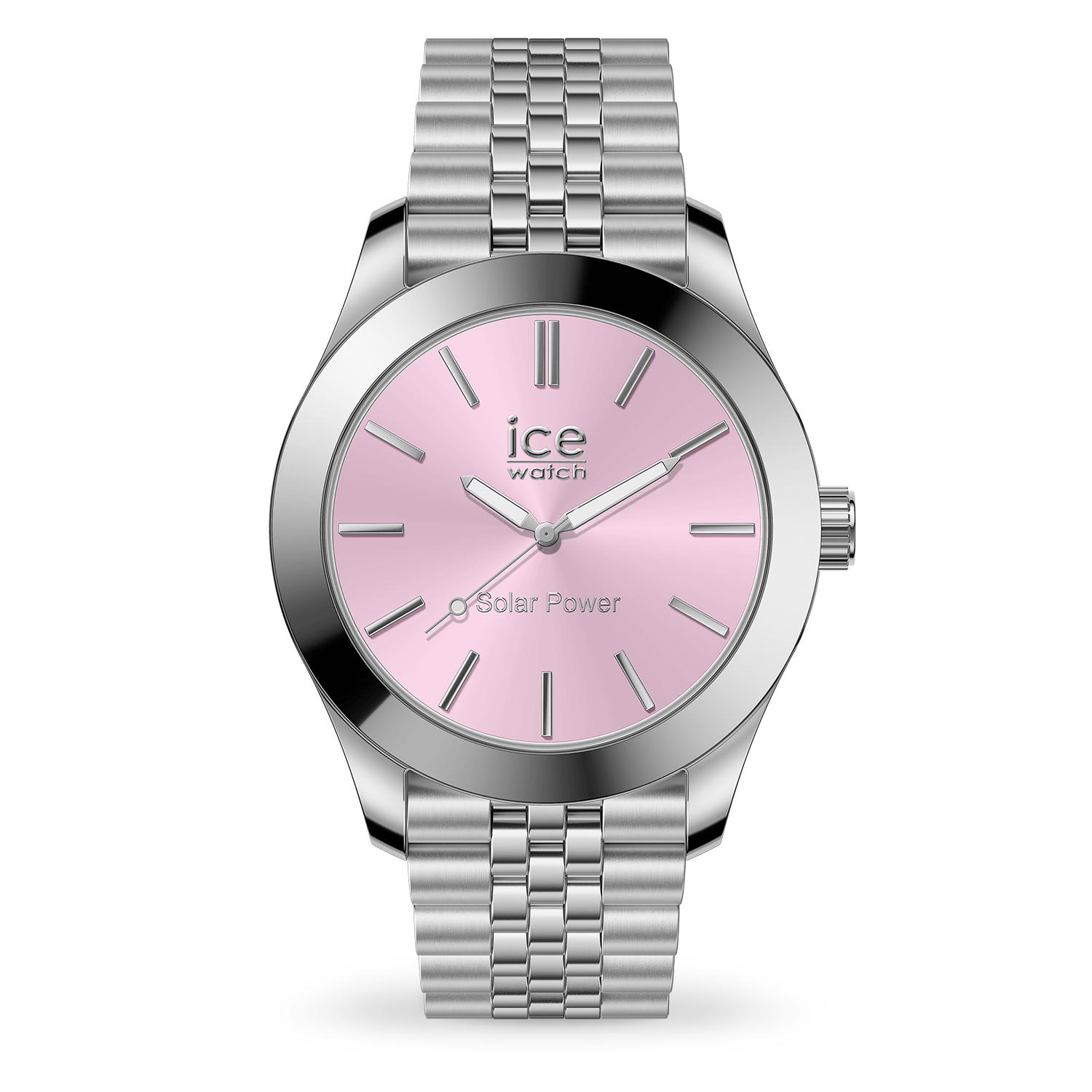Ice-Watch STEEL SOLAR Silver Pink stainless steel bracelet 023790