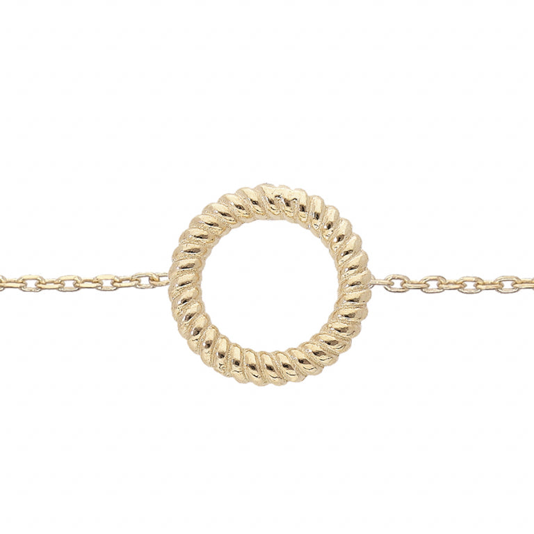 Twisted Circle Armbånd – Fint guldforgyldt sølv | Azulin