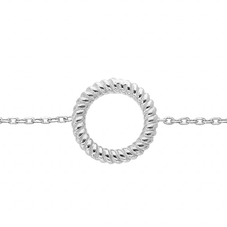 Twisted Circle Armband – Silver | Azulin view 2