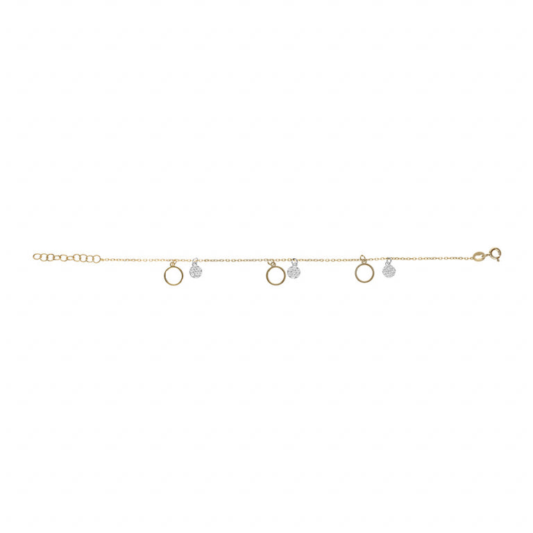 Circle Bracelet – Silver Gilded with Fine Gold | Azuline view 2