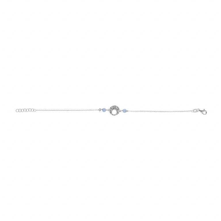 Hammered Pastille Armbånd – Sølv | Azulin view 2