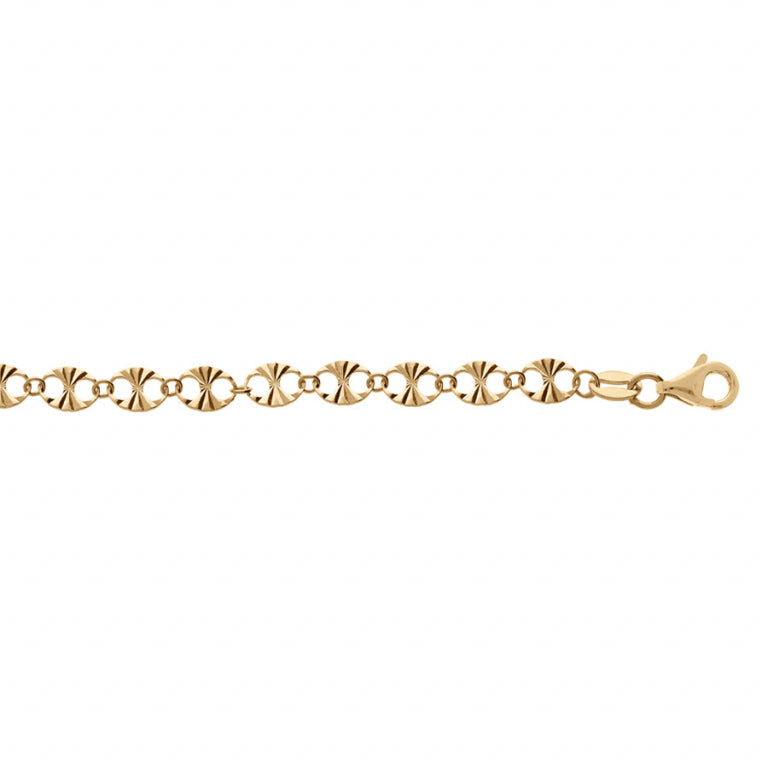 Diamantpastillesarmband – zilver verguld met fijn goud | Azulin