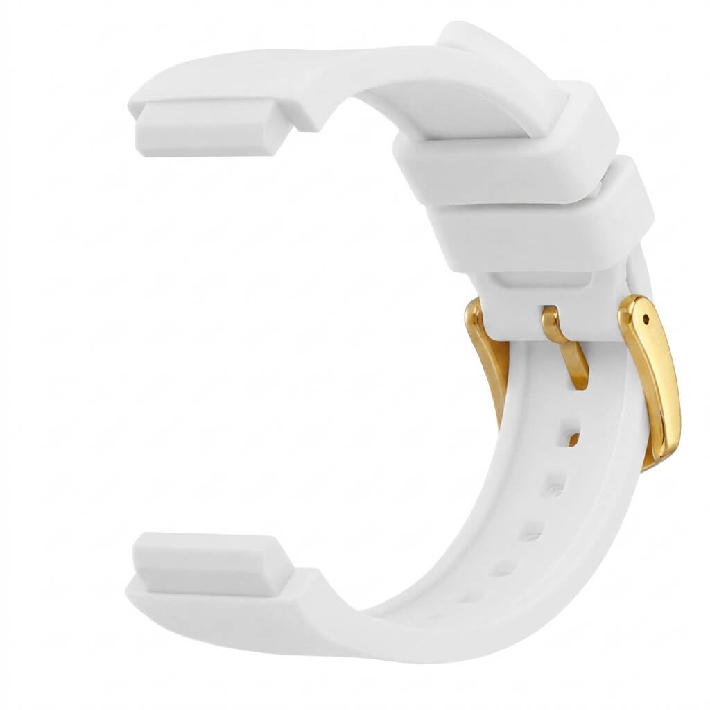 Bracelet de montre Ice-Watch silicone blanc White 14 mm boucle dorée