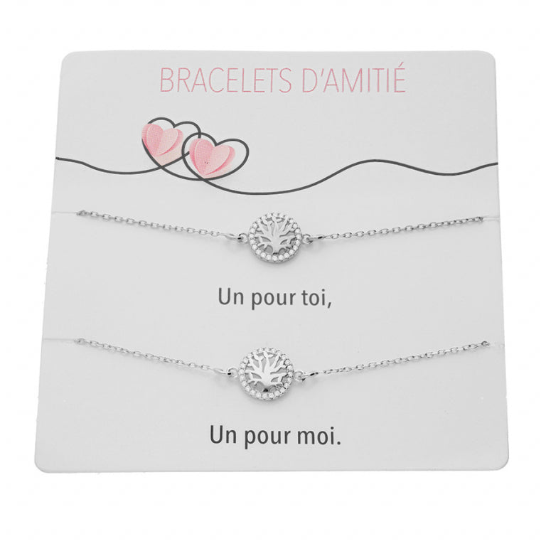 Bracelet Double Arbre De Vie – Argent | Azuline