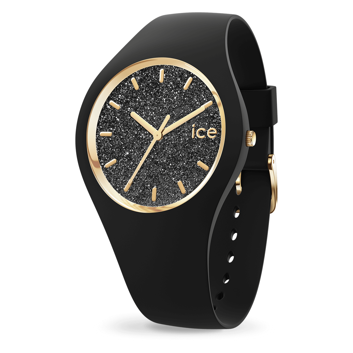 Ice-Watch Glitter Black silikonrem 024520