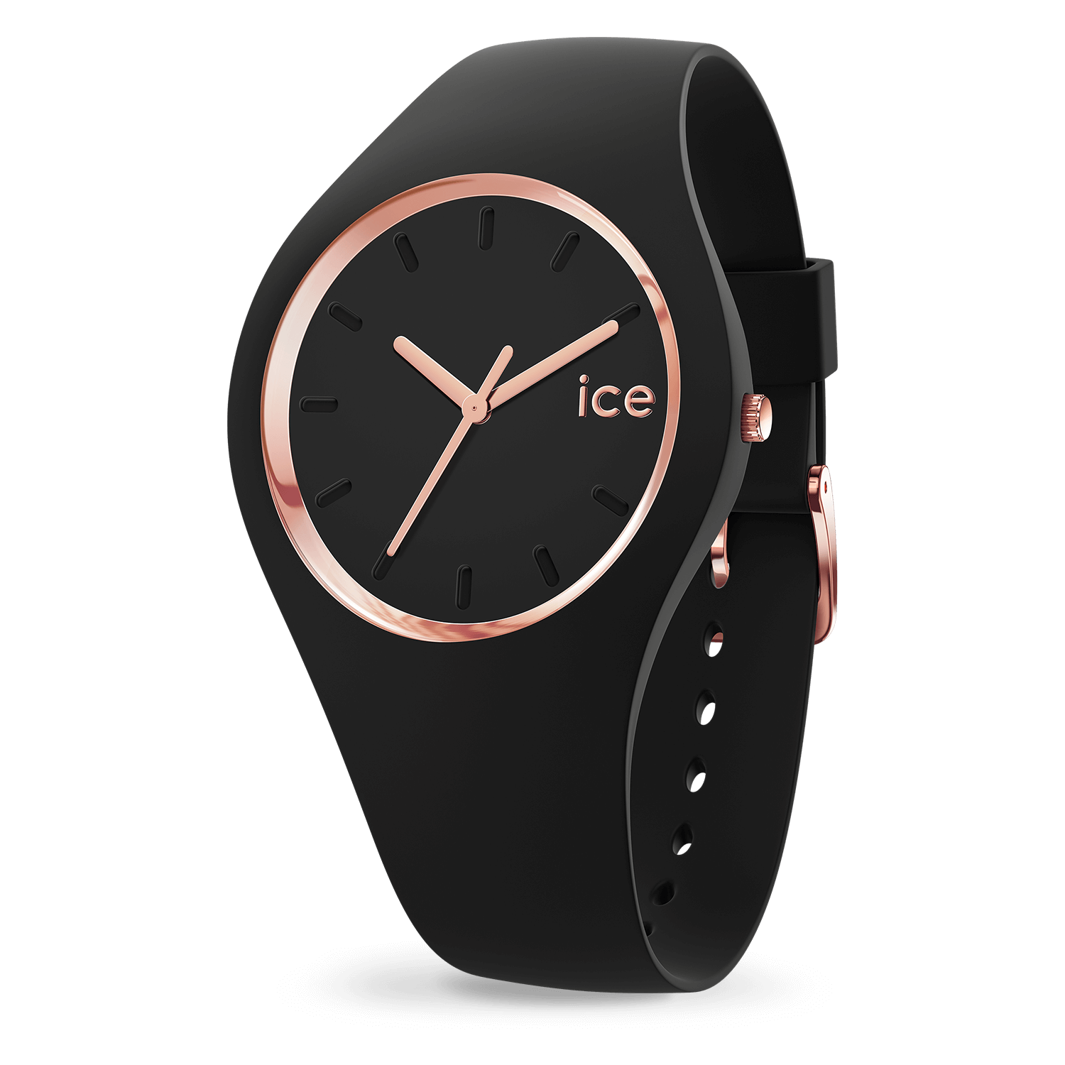 Ice-Watch GLAM svart rosegull silikonetui 024521