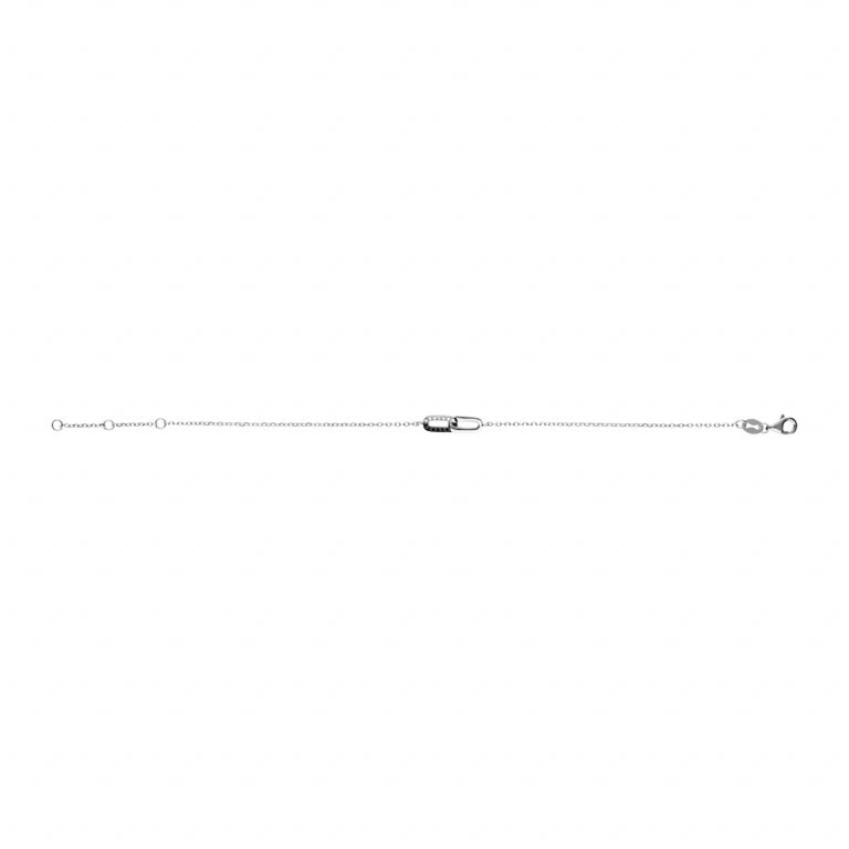 Intertwined Rectangles Bracelet – Silver | Azuline view 2