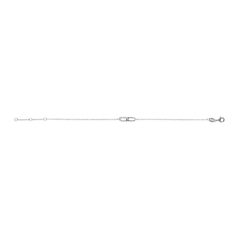 Armband met verweven rechthoeken – Zilver | Azulin-weergave 2