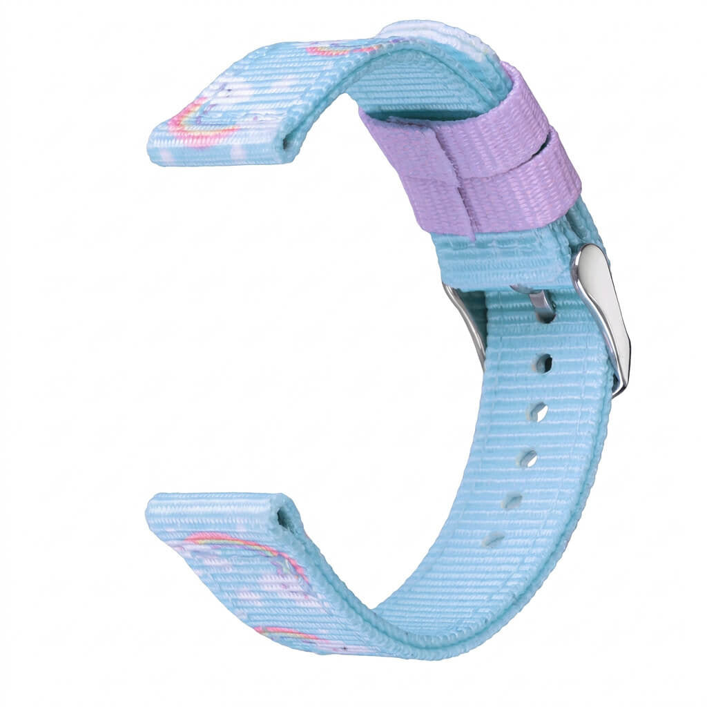 Bracelet de montre Ice-Watch nylon bleu Blue Rainbow 14 mm boucle argentée