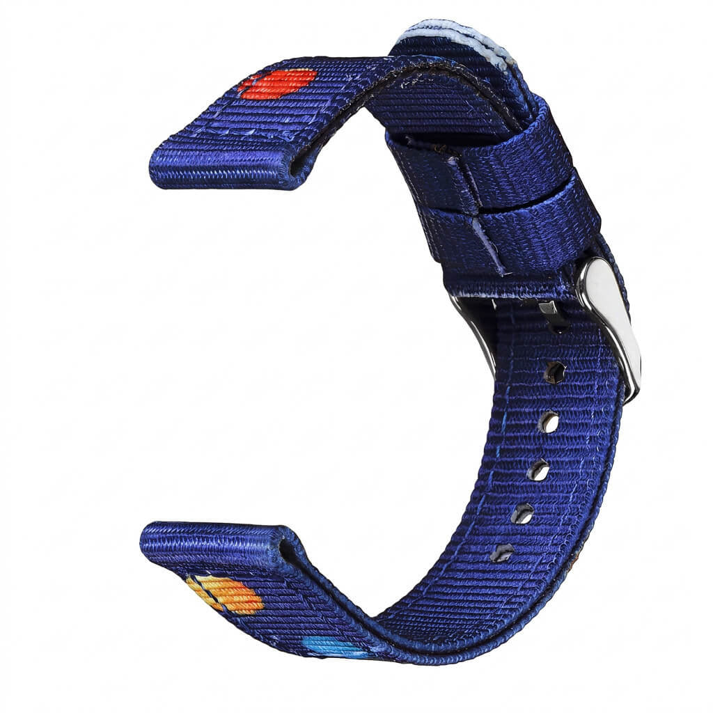 Bracelet de montre Ice-Watch nylon bleu Blue Space 14 mm boucle argentée