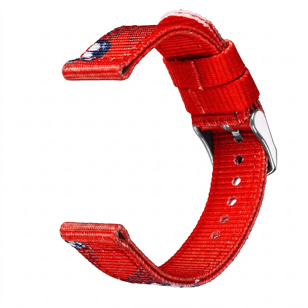 Bracelet de montre Ice-Watch nylon rouge Red Football 14 mm boucle argentée