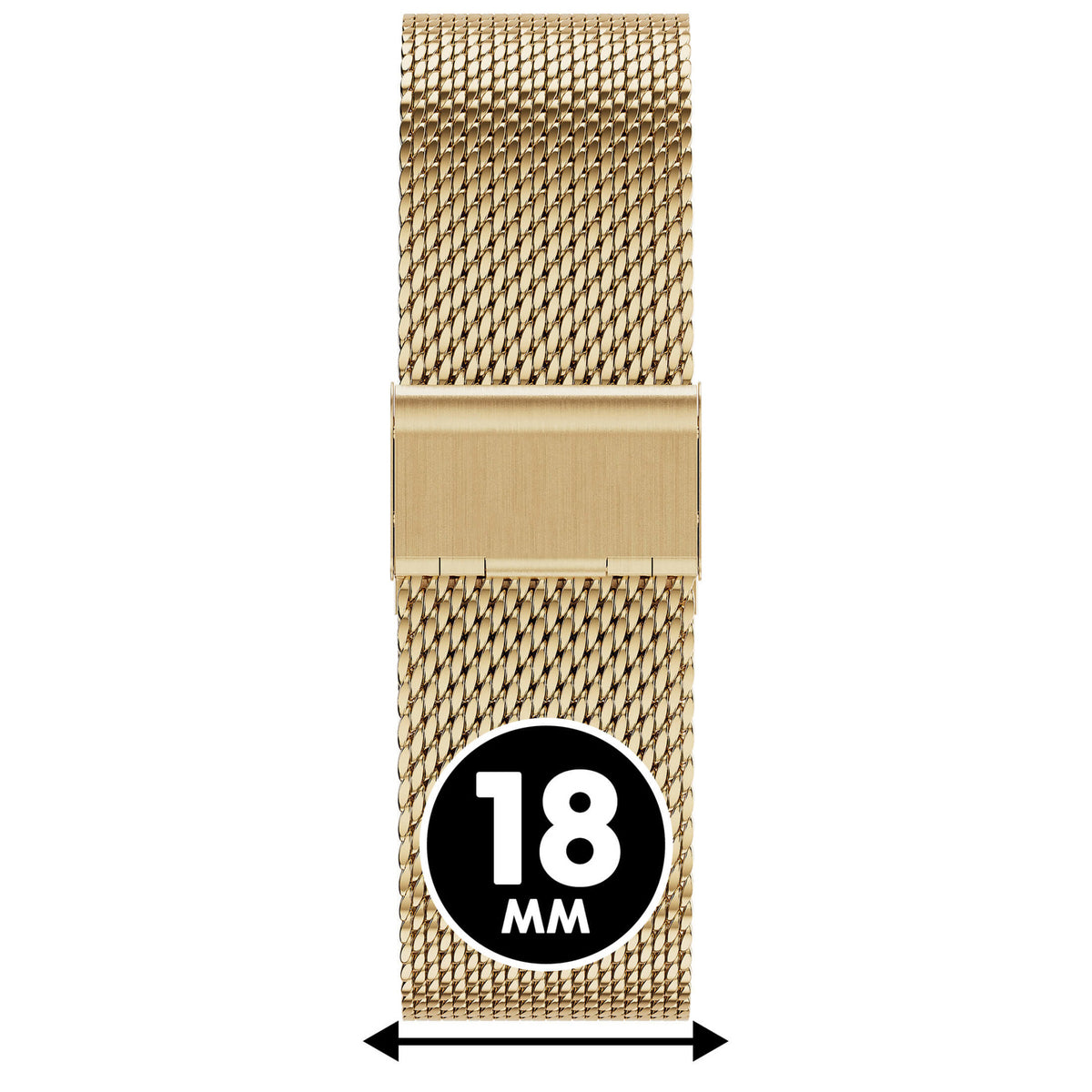 Bracelet de montre Ice-Watch acier inoxydable or Milanese Gold 18 mm boucle coulissante