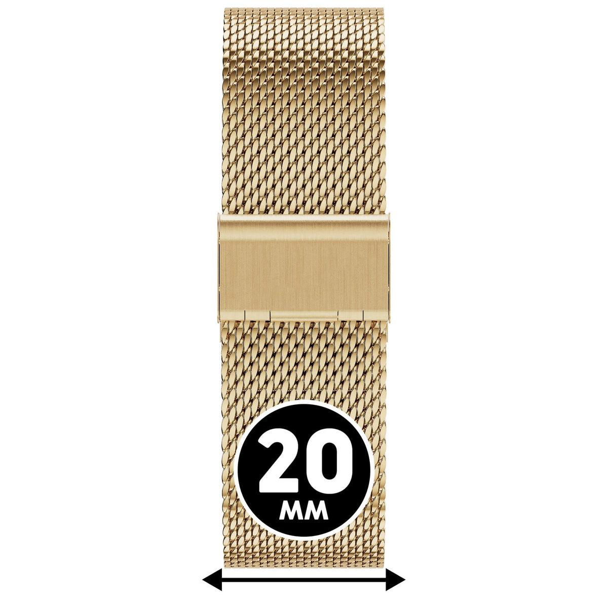 Bracelet de montre Ice-Watch acier inoxydable or Milanese Gold 20 mm boucle coulissante