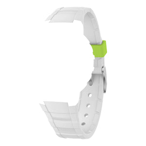 Bracelet de montre Ice-Watch silicone blanc et vert White Green 16,8 mm boucle argentée