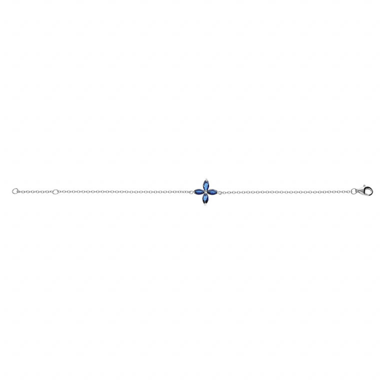 Bloemenarmband – Zilver | Azulin-weergave 2