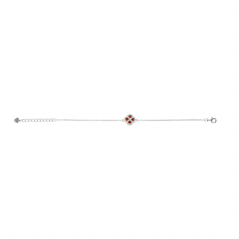 Bracelet Trèfle – Argent | Azuline vue 2
