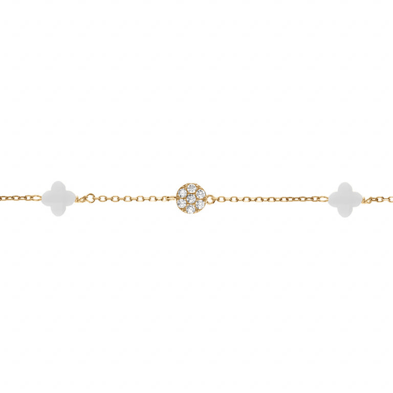 Bracelet Trèfle – Argent Doré à l’Or Fin | Azuline