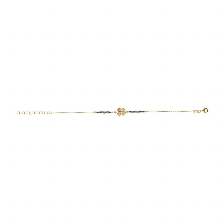 Clover Bracelet – Silver Gilded with Fine Gold | Azuline view 2