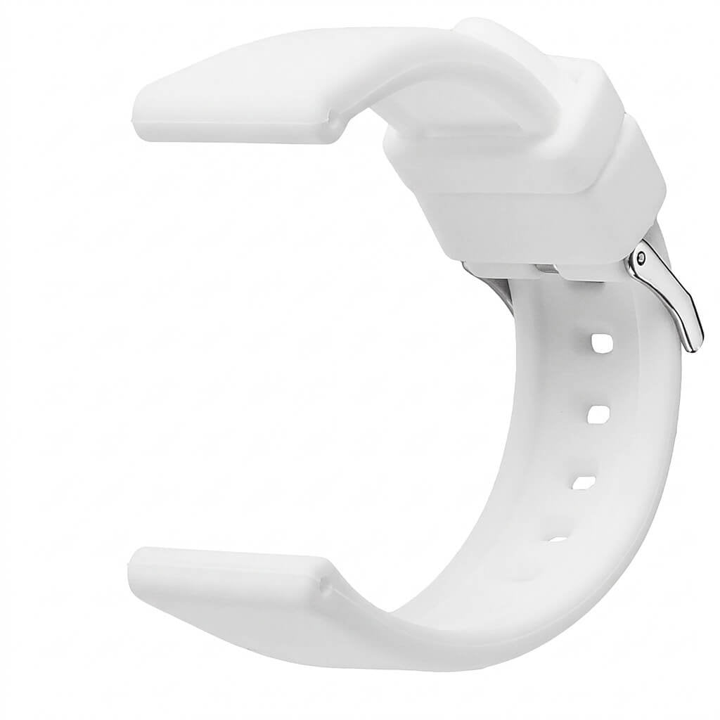 Bracelet de montre Ice-Watch silicone blanc White 16 mm boucle argentée