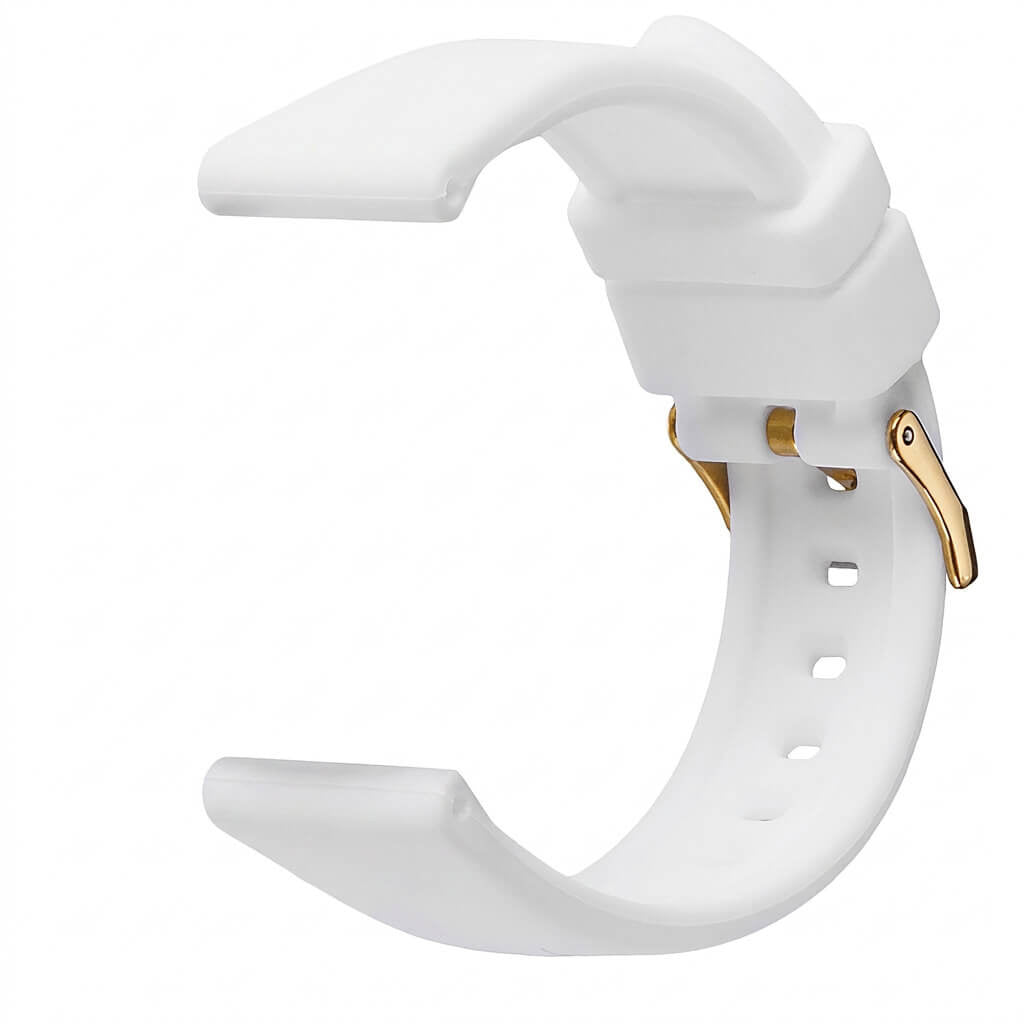Bracelet de montre Ice-Watch silicone blanc White 16 mm boucle dorée