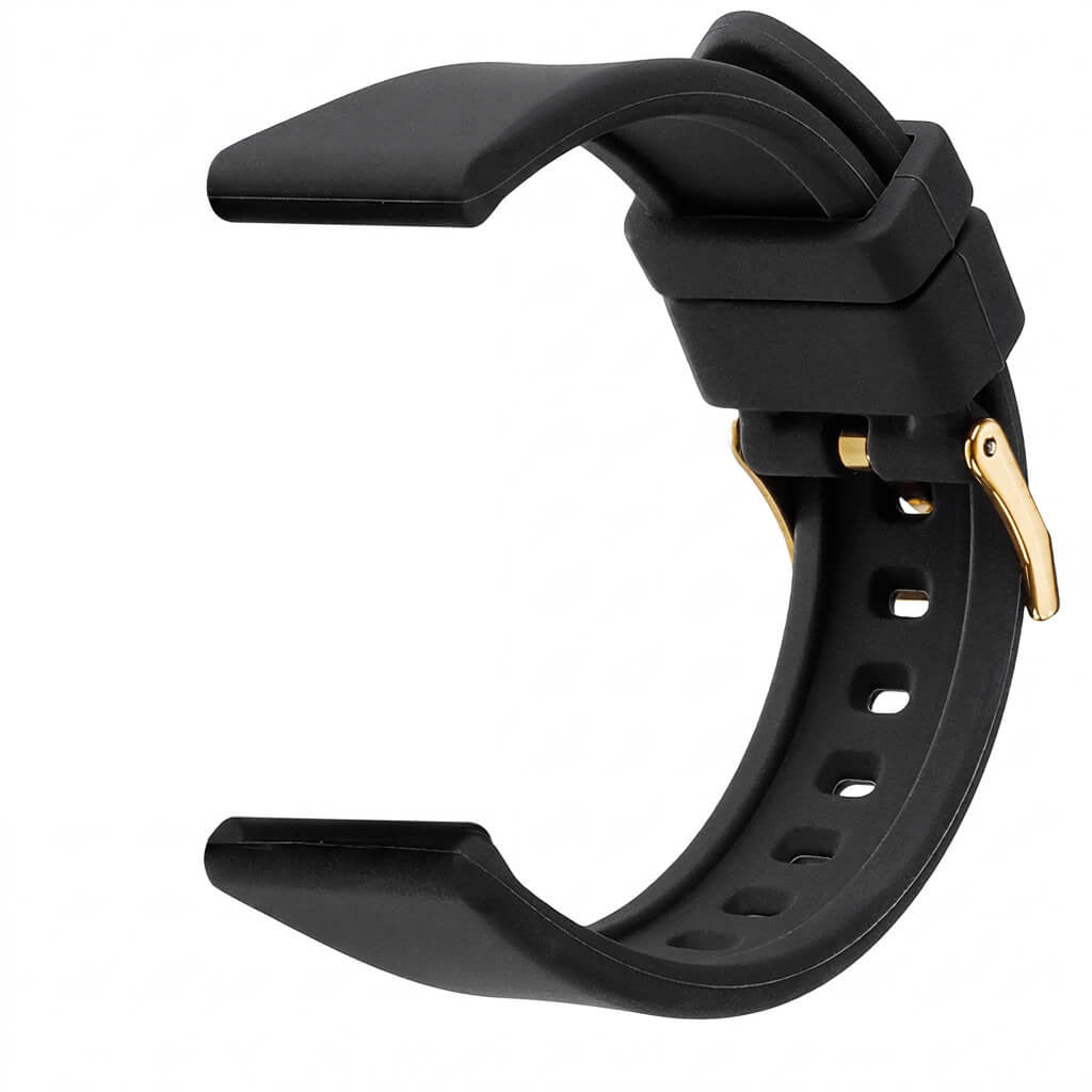 Bracelet de montre Ice-Watch silicone noir Black 16 mm boucle dorée