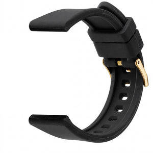 Bracelet de montre Ice-Watch silicone noir Black 16 mm boucle dorée