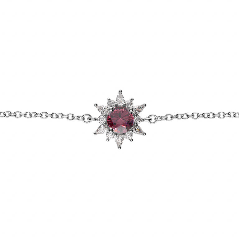 Blomsterarmbånd – Sølv | Azulin