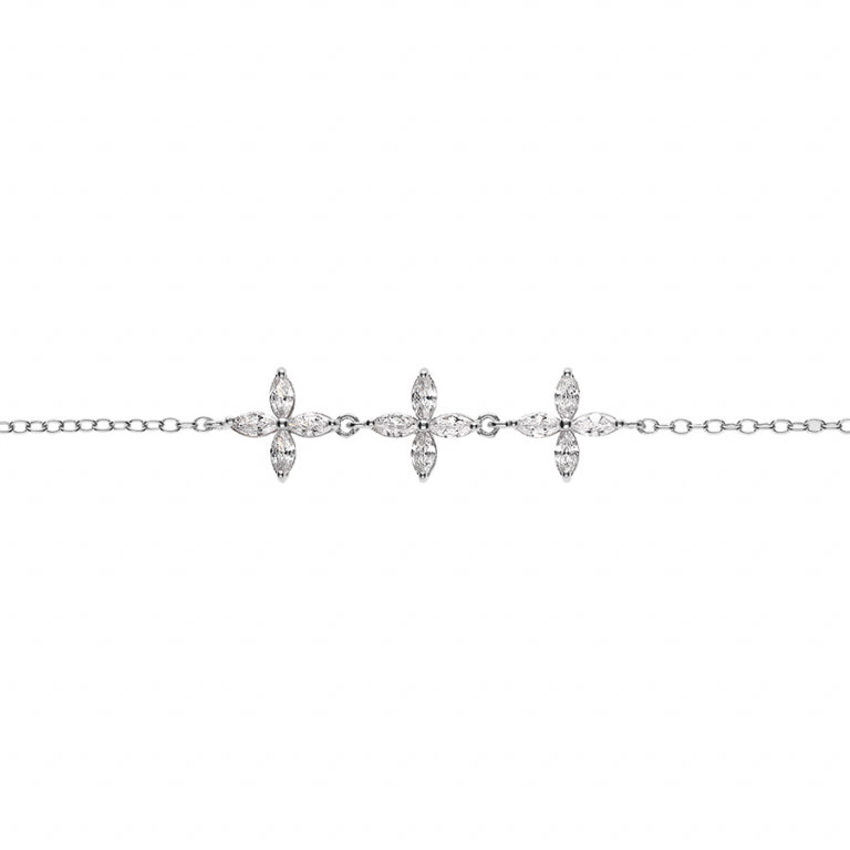 Pulseira Flor – Prata | Azuline