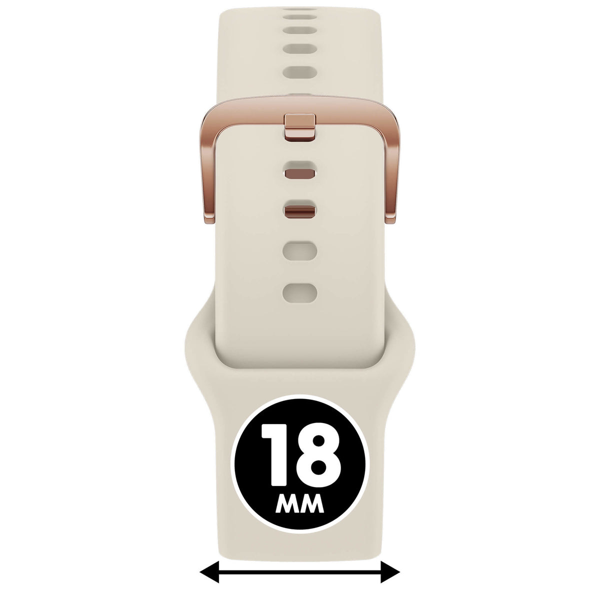 Bracelet de montre Ice-Watch silicone beige Almond 18 mm boucle or rose