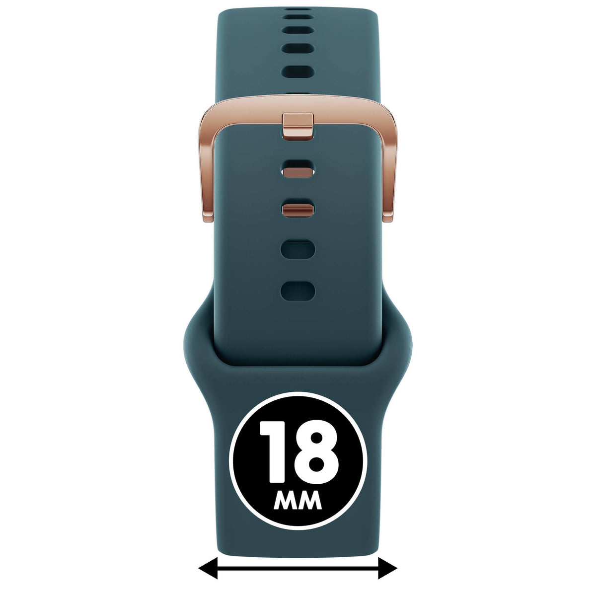 Bracelet de montre Ice-Watch silicone vert Green 18 mm boucle or rose