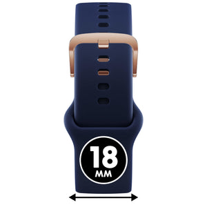 Bracelet de montre Ice-Watch silicone bleu Blue 18 mm boucle or rose