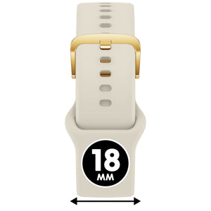 Bracelet de montre Ice-Watch silicone beige Almond 18 mm boucle dorée