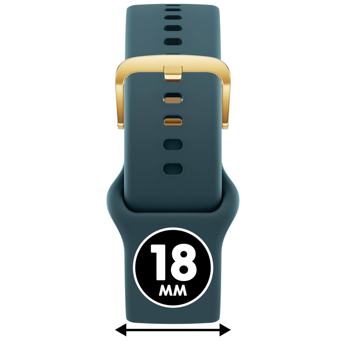 Bracelet de montre Ice-Watch silicone vert Green 18 mm boucle dorée
