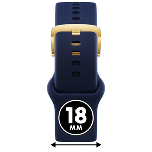 Bracelet de montre Ice-Watch silicone bleu Blue 18 mm boucle dorée