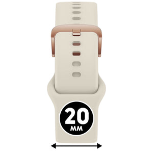 Bracelet de montre Ice-Watch silicone beige Almond 20 mm boucle or rose