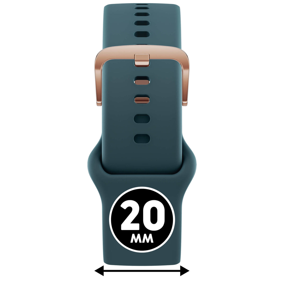 Bracelet de montre Ice-Watch silicone vert Green 20 mm boucle or rose