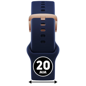 Bracelet de montre Ice-Watch silicone bleu Blue 20 mm boucle or rose