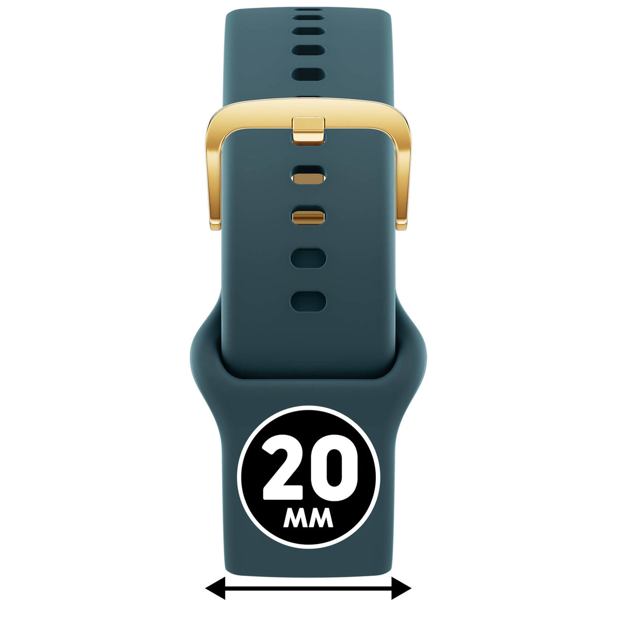 Bracelet de montre Ice-Watch silicone vert Green 20 mm boucle dorée