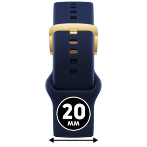 Bracelet de montre Ice-Watch silicone bleu Blue 20 mm boucle dorée