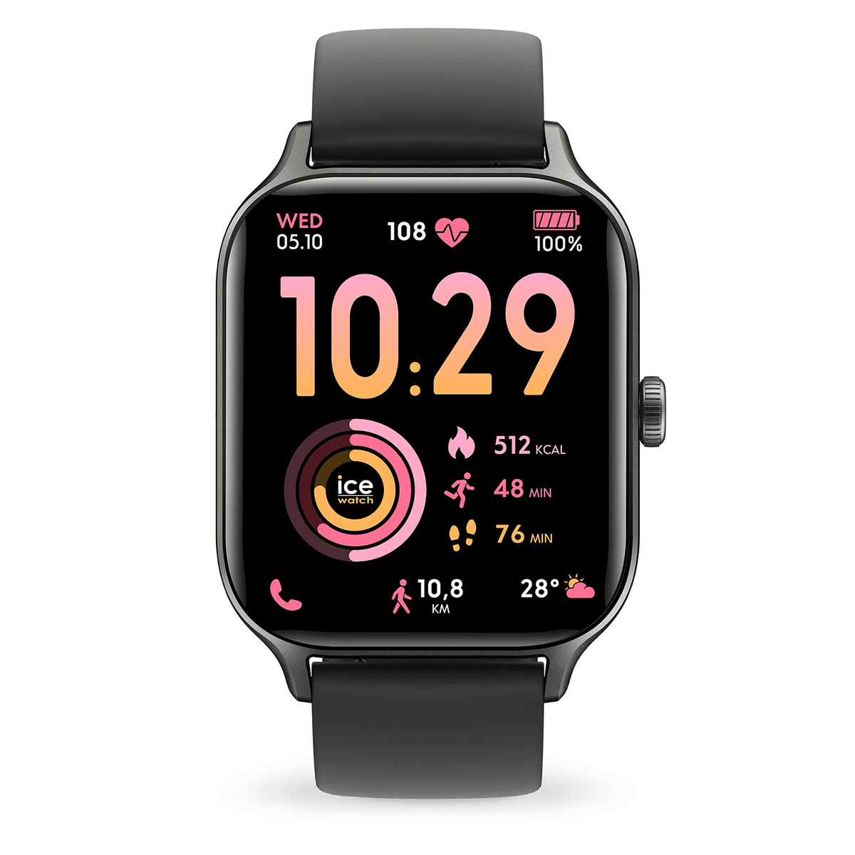 Reloj conectado Ice-Watch FIT RT 3.0 Negro Correa de silicona pequeña 025277