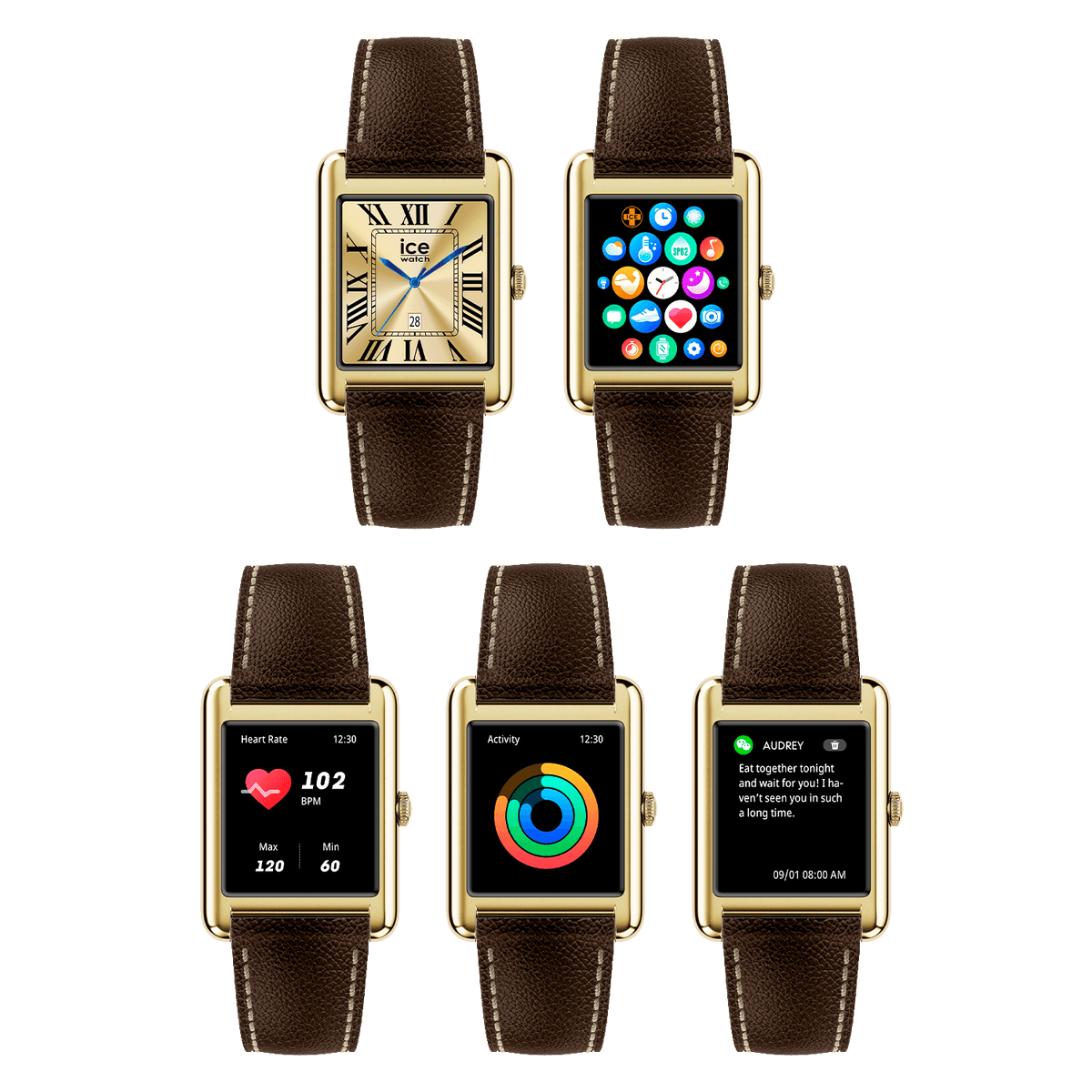Montre connectée Ice-Watch SMART TKS 2.0 Gold Chocolate Médium 025618 vue 4