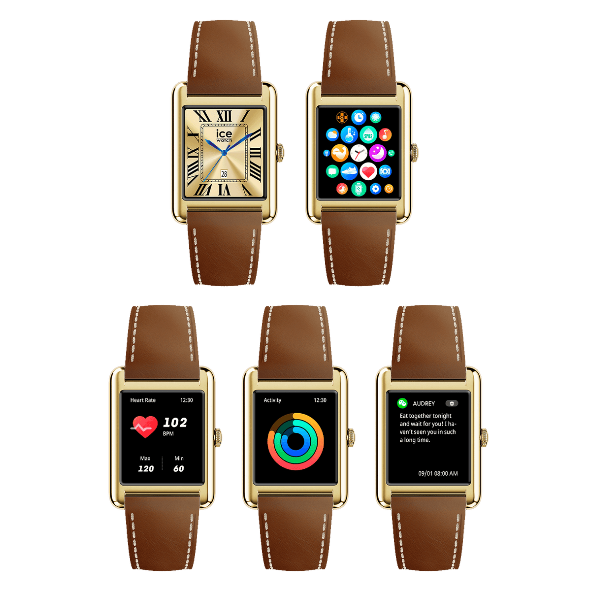 Tilkoblet klokke Ice-Watch SMART TKS 2.0 Gold Camel Medium 025619 visning 4