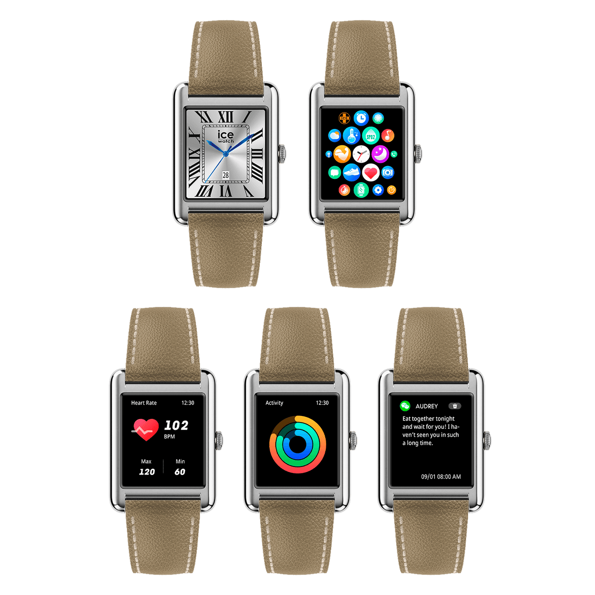 Připojené hodinky Ice-Watch SMART TKS 2.0 Silver Taupe Medium 025622 zobrazení 4