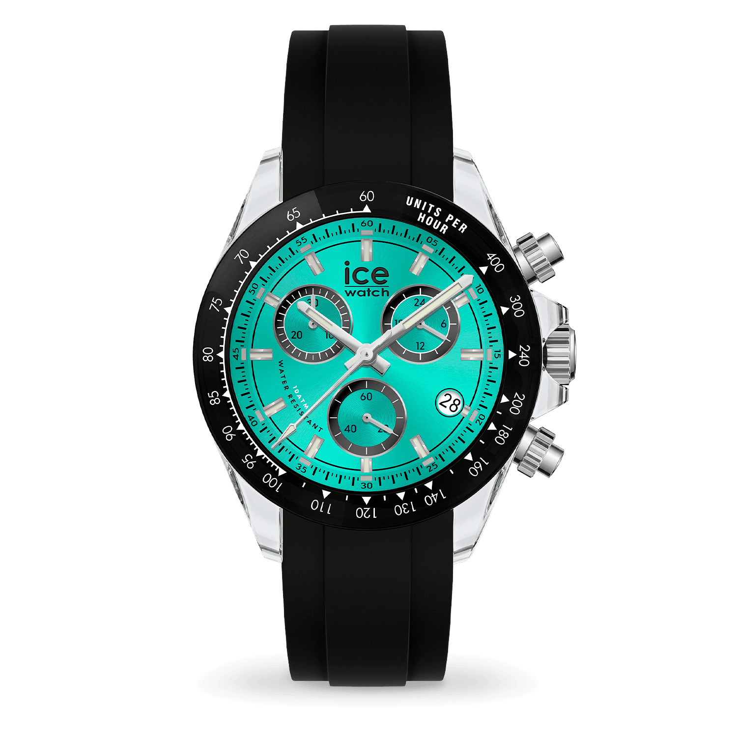 Ice-Watch CHRONO Clear Black Turkis silikonrem 025633